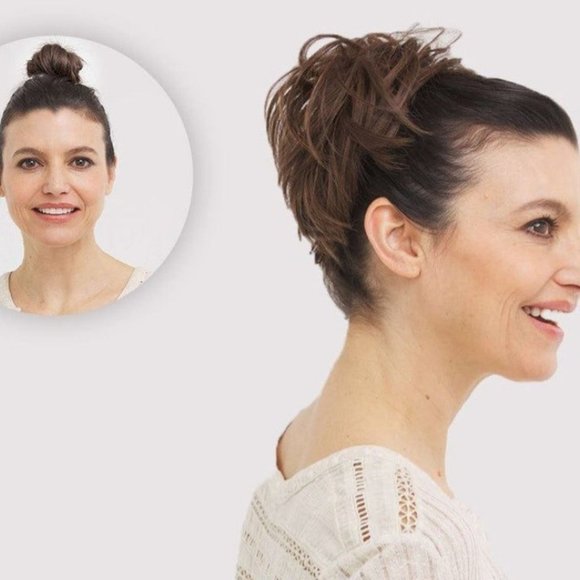 JuvaBun Straight Bun - Light Brown Color - Picture 2 of 5